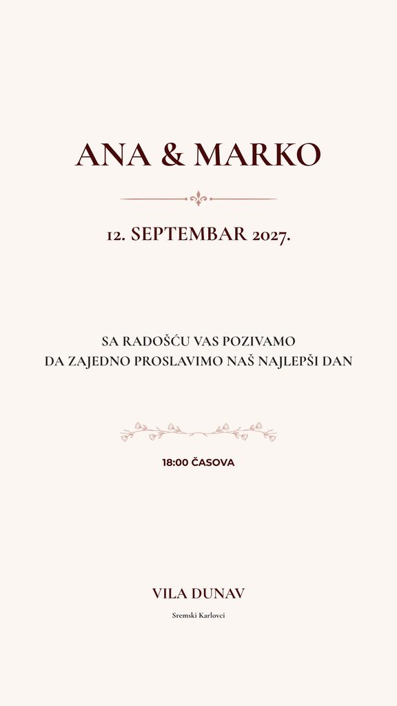 modeli digitalnih pozivnica, ana i marko