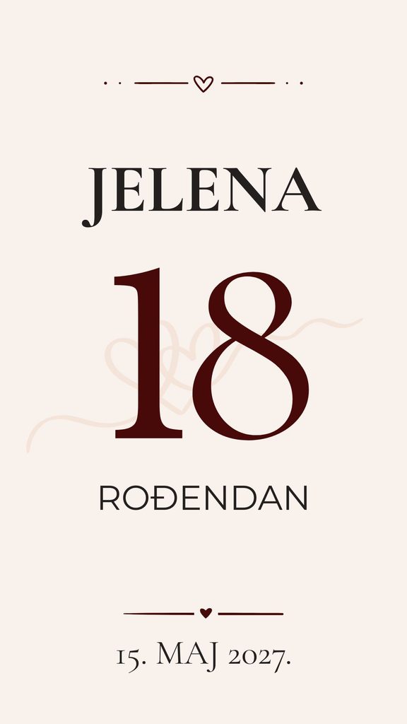 digitalna pozivnica za 18. rođendan